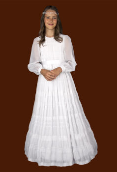 E286/T Long sleeve communion dress