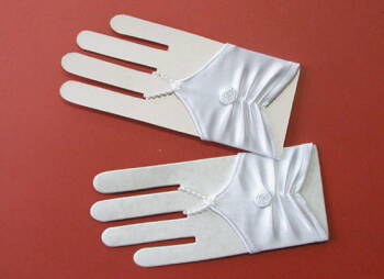 6.3.5./12  Short fingerless communion gloves , size. "L" 