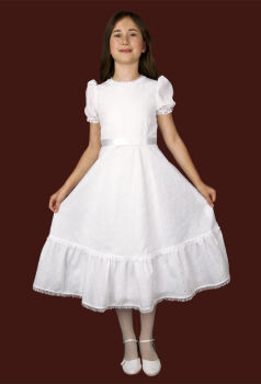 P511 Bawełniana sukienka haftowana
