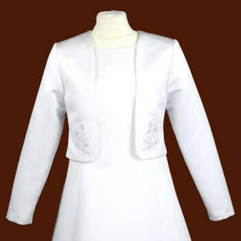 Z3 Long satin bolero with guipure pattern 