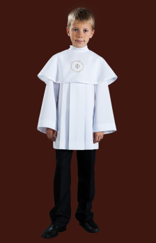 11N-1/S  Short communion alb with a cape