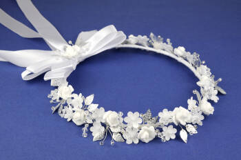 6.4./727 Communion wreath with silver leaves