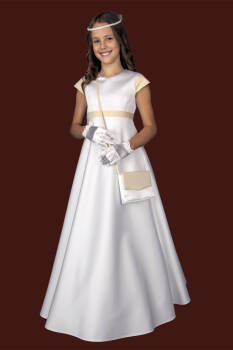 S173/T/SAT White-golden communion dress
