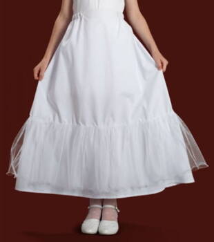 6.5.5.T  Petticoat with tulle for a long alb or communion dress