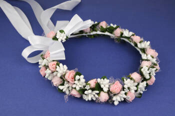 6.4./731 Communion head wreath of roses and pearls