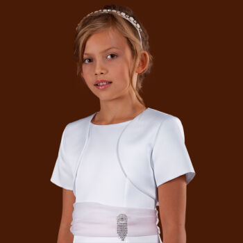 K48/SAT  Satin bolero with short sleeves