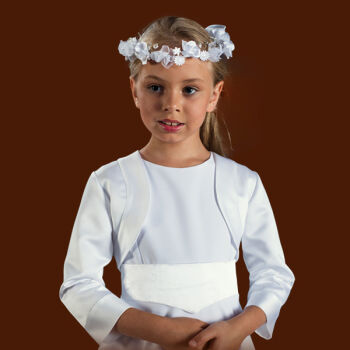 K44/SAT First communion satin bolero