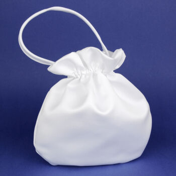 6.2.80  Plain satin communion handbag