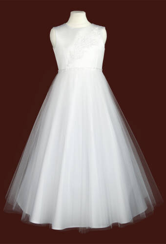 E254/T Communion dress made of satin and tulle