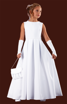 S123/T/S  Long communion dress with pearls