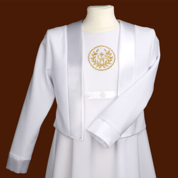 Z6/S  Communion jacket - stretch with satin pleats