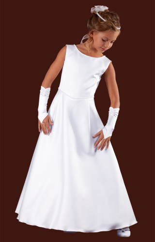 S120/T/SAT White communion dress with pearls