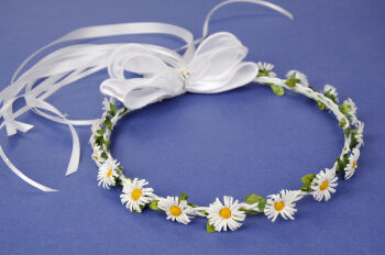 6.4./752 First communion head wreath - daisies