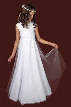 S163/T/S Communion dress with fringes and tulle