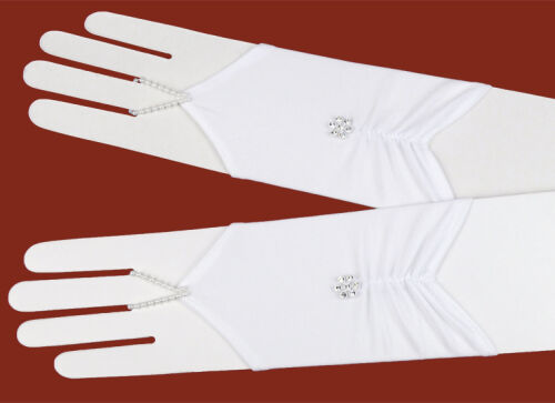 6.3.6./43 Midi-long fingerless communion gloves , size ”L” 