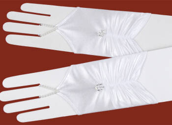 6.3.6./43 Midi-long fingerless communion gloves , size ”L” 