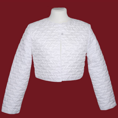 16K040/CH  Quilted white communion jacket