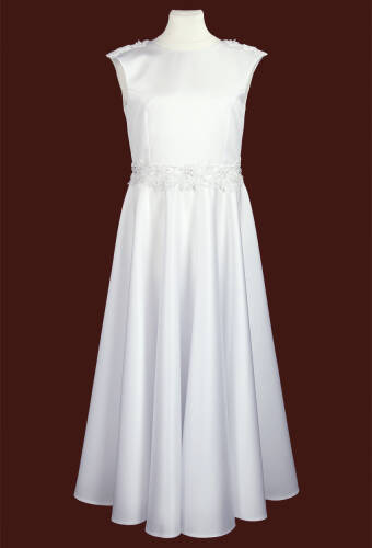 S151 Modest communion dress with guipure
