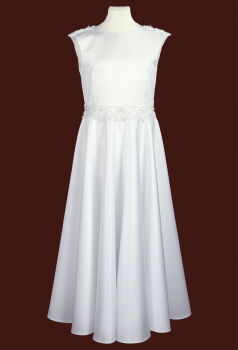 S151 Modest communion dress with guipure