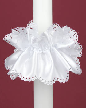 5.1.87.B  Communion candle skirt with IHS motif