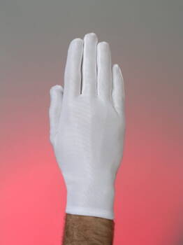 M25M/02B Men's white gloves, XL