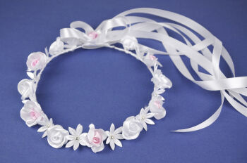 6.4./767 White and pink communion wreath